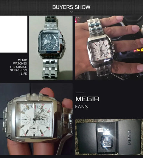 Relógio Masculino de Luxo Pulseira de Aço Inoxidável - Loja Mamael